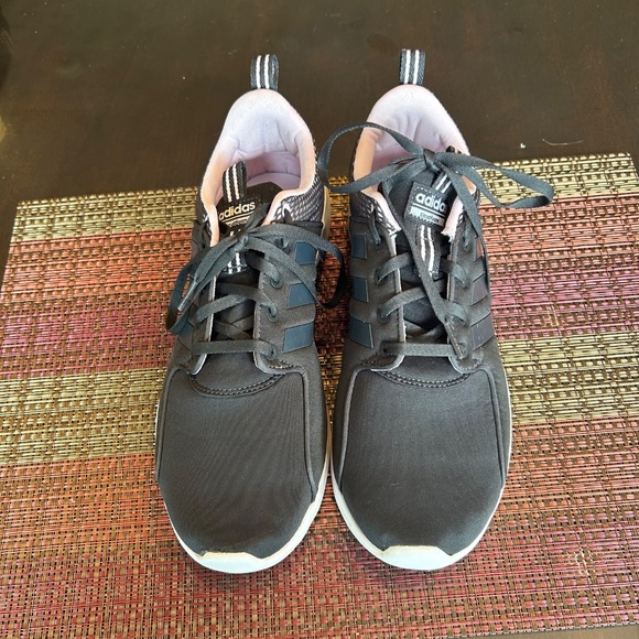 Adidas Black and Pink Cloudfoam Running Shoes Size 10 - Picture 2 of 11